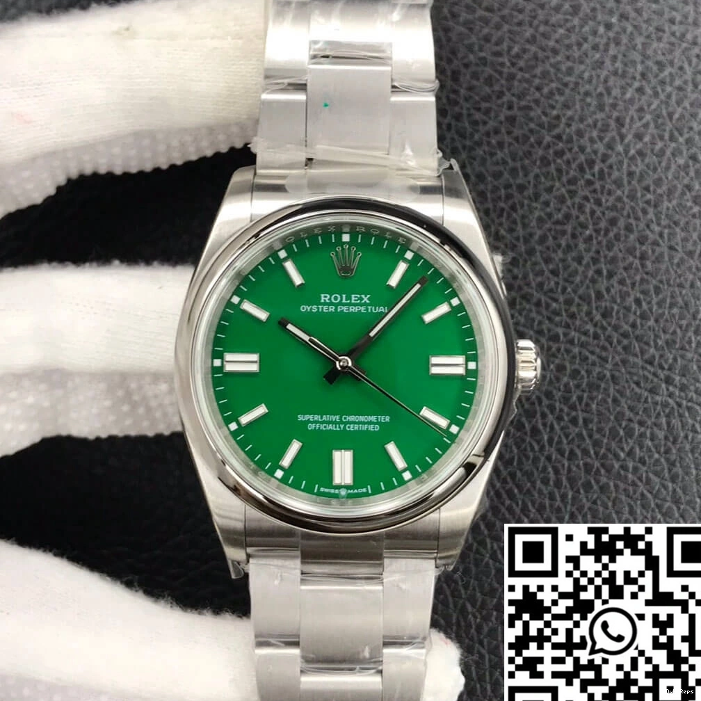 36MM M126000-0005 Dial Oyster Rolex Factory Perpetual Green EW 0904